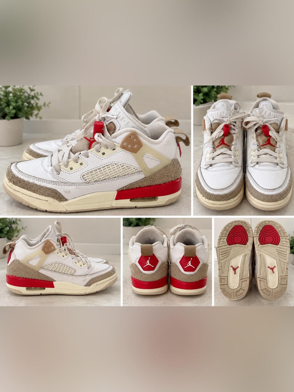 Jordan Kids' Retro Sneaker - White/Tan/Red